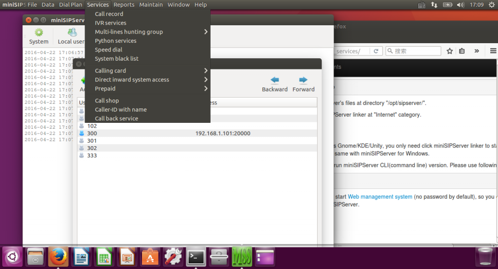 miniSIPServer on Ubuntu 16.04