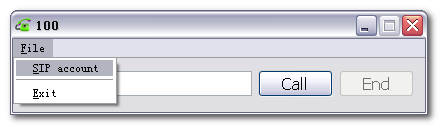 miniSipPhone account configuration
