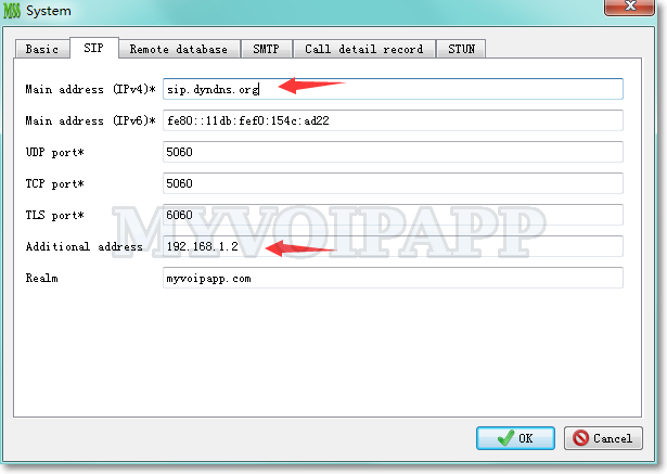 SIP configuration