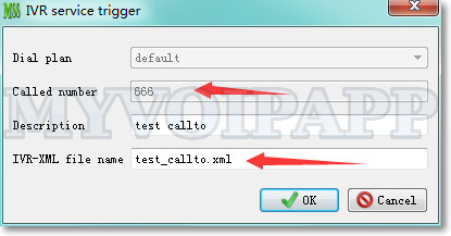 Configure miniSIPServer to trigger IVR-XML