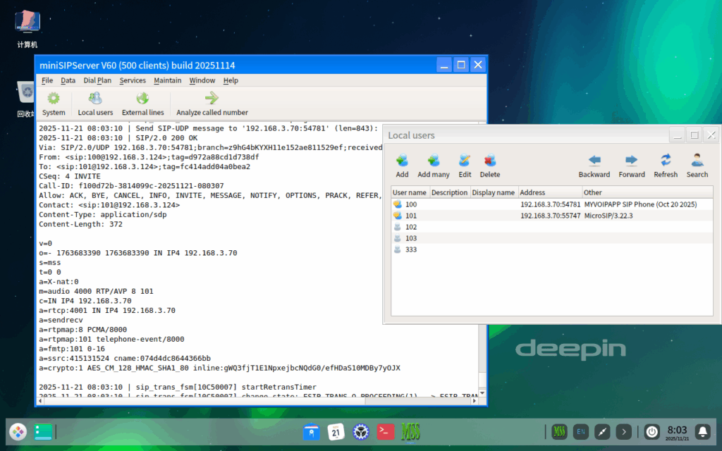 Run miniSIPServer on openEuler