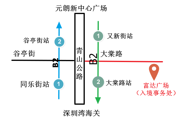 元朗入境事务处地图