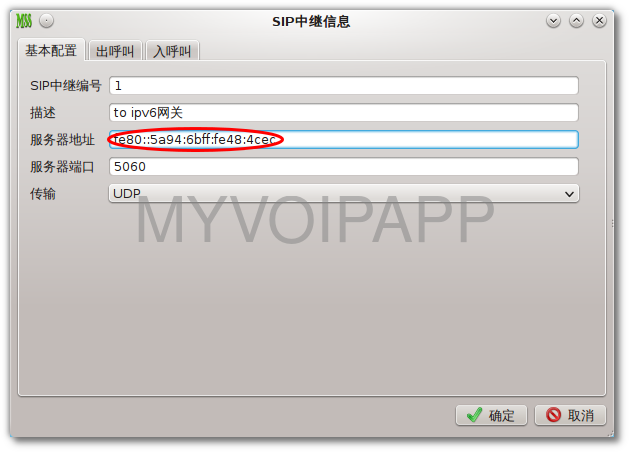 SIP终极配置中的IPv6地址