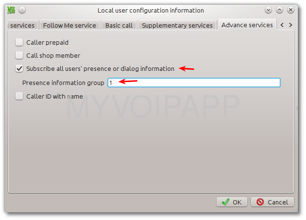 Configure BLF for local user