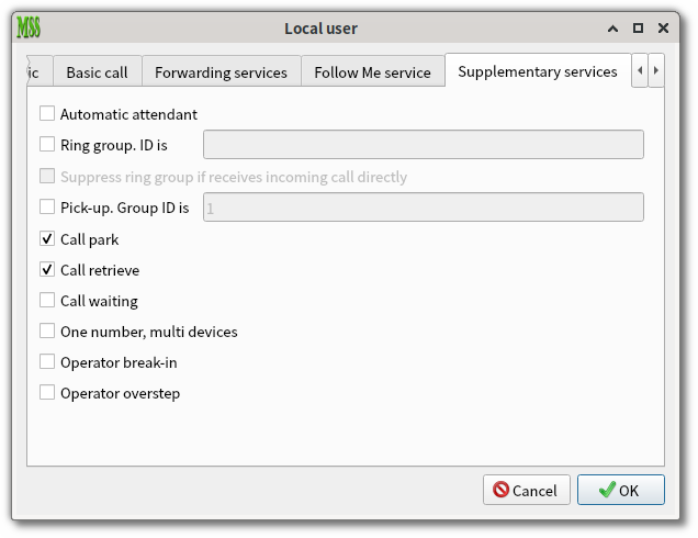 local user configuration