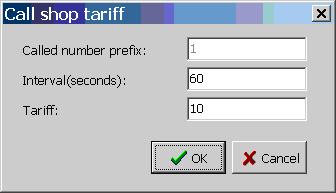 tariff dialog