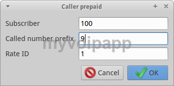 caller prepaid configuration