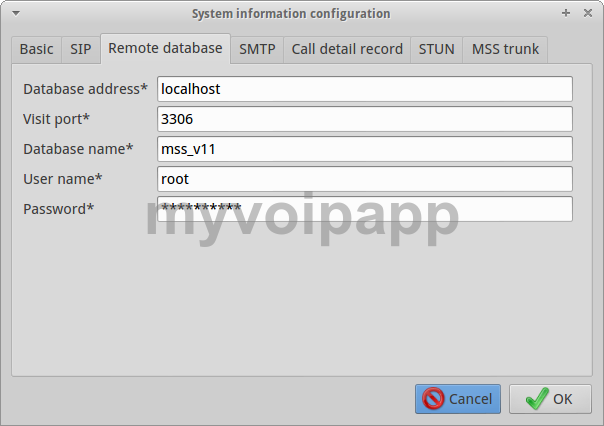 remote database configuration