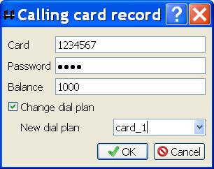 card information dialog