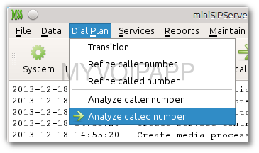 dial plan menus