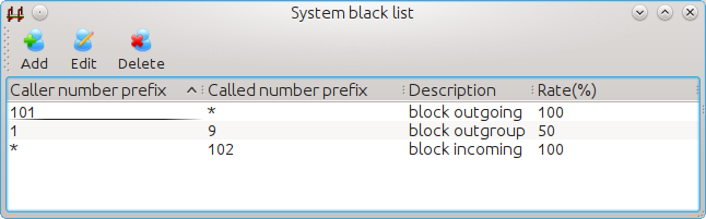 system black list main configuration window picture